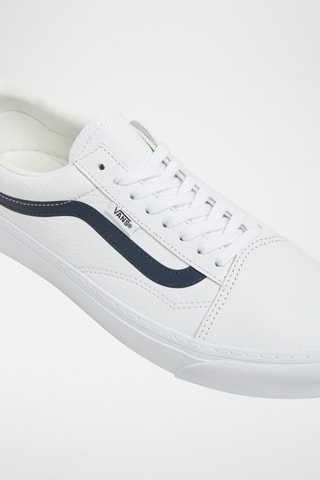 Leren Sneakers Old Skool Lux - Wit en Marineblauw