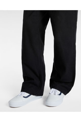 Leren Sneakers Old Skool Lux - Wit en Marineblauw