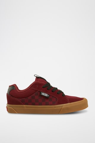 Nubuck Sneakers Chukka Push Tonal Checkerboard - Bordeauxrood