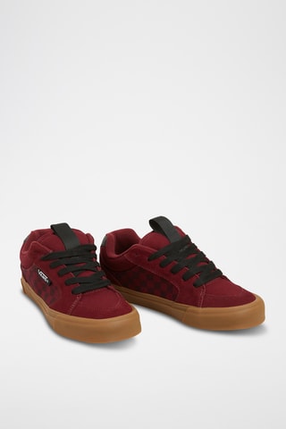 Nubuck Sneakers Chukka Push Tonal Checkerboard - Bordeauxrood