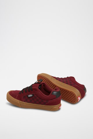 Nubuck Sneakers Chukka Push Tonal Checkerboard - Bordeauxrood