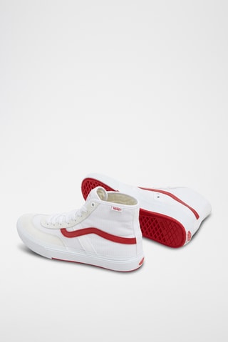Hoge Sneakers Skate Crockett High - Wit en Rood
