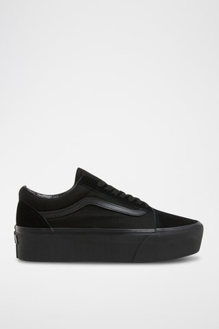 Leren Platform Sneakers Stackform - Zwart