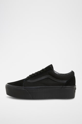 Leren Platform Sneakers Stackform - Zwart
