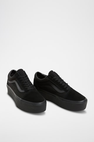 Leren Platform Sneakers Stackform - Zwart