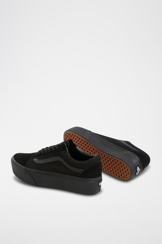 Leren Platform Sneakers Stackform - Zwart
