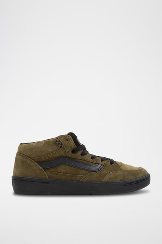 Hoge Leren Sneakers Skate Zahba Mid - Kaki en Marineblauw