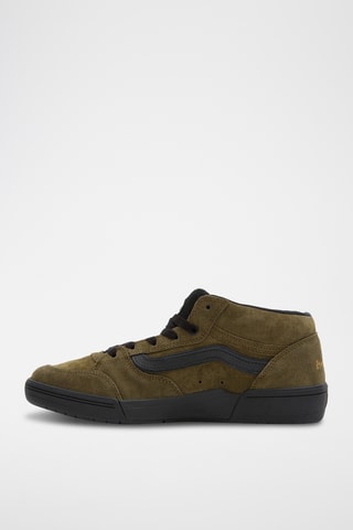 Hoge Leren Sneakers Skate Zahba Mid - Kaki en Marineblauw
