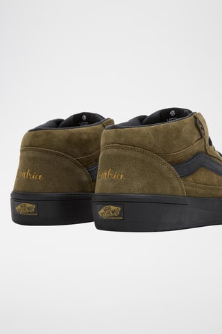 Hoge Leren Sneakers Skate Zahba Mid - Kaki en Marineblauw