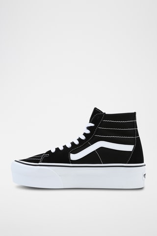 Hoge Leren Platform leer Sneakers SK8-Hi Tapered Stackform Zwart