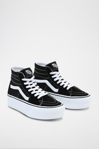 Hoge Leren Platform leer Sneakers SK8-Hi Tapered Stackform Zwart