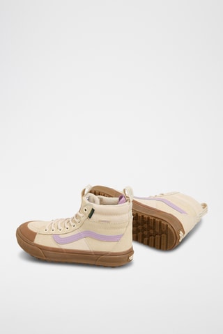 Hoge Gevoerde Leren Sneakers MTE Sk8-Hi - Ecru