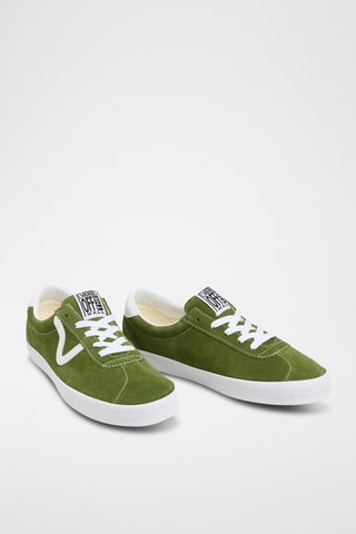 Leren Sneakers Sport Low - Kaki