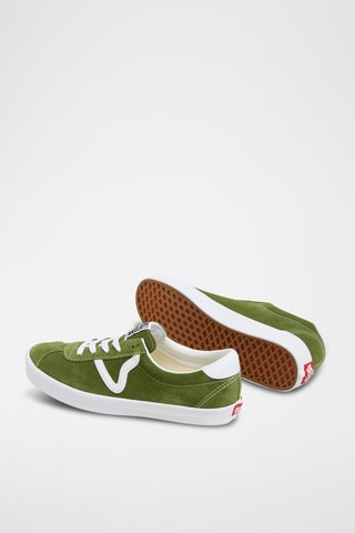 Leren Sneakers Sport Low - Kaki