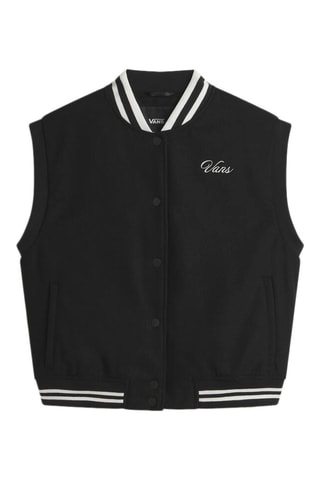 Lang Wollen Vest Piper Stadium Vest - Zwart 