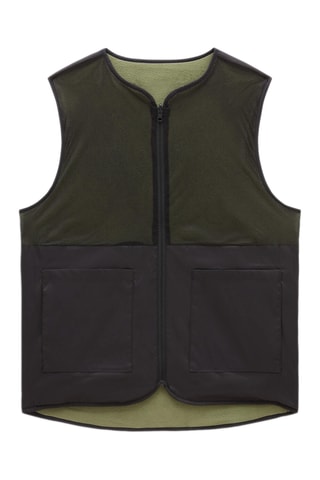 Dubbelzijdig Mouwloos Vest - Kaki en Zwart