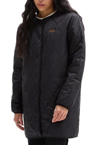 Dubbelzijdige Gewatteerde Jas Forces Os Long Rev Liner Jacket Zwart en Camel
