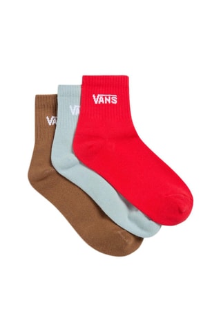 3 Paar Sokken Classic Half Crew Sock - Rood, blauw en bruin