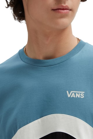 T-Shirt Sidestripe Block Blauw