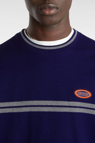 Geweven T-shirt Galen SS Knit - Blauw 