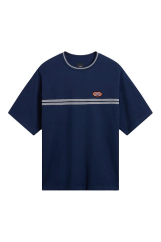 Geweven T-shirt Galen SS Knit - Blauw 