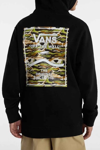 Sweater met Capuchon Print Box - Zwart