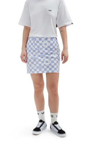 Rechte Rok Hoge Taille - Wit en Marineblauw