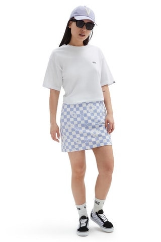 Rechte Rok Hoge Taille - Wit en Marineblauw