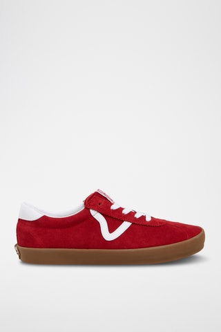 Leren Sneakers Sport Low - Rood 