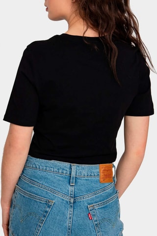 Cropped T-shirt Resort Mix - Zwart