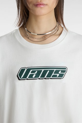 Cropped T-shirt Retro V - Wit