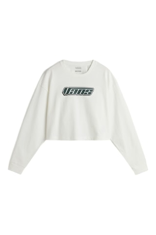 Cropped T-shirt Retro V - Wit