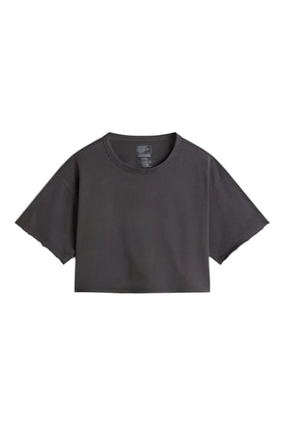 Cropped T-shirt - Zwart