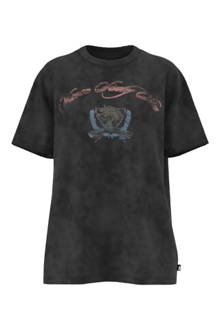 Oversized T-shirt Palm Impresa - Zwart