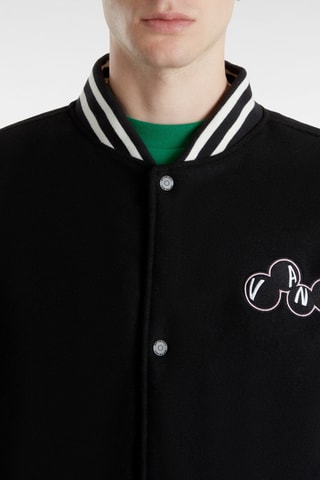 Wollen Baseball Jasje Scuttle - Zwart