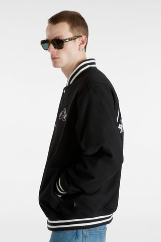 Wollen Baseball Jasje Scuttle - Zwart