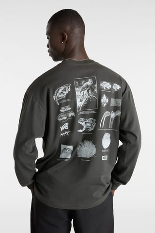 Biologisch Katoenen T-shirt Loose Fit MTE Brain Storms Study - Zwart