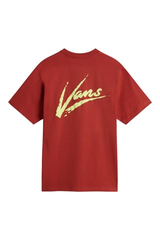 T-shirt Loose Fit Brush Script - Rood