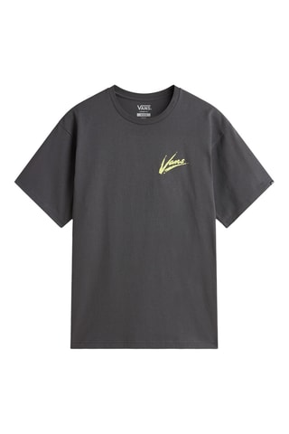 T-shirt Loose Fit Brush Script - Donkergrijs