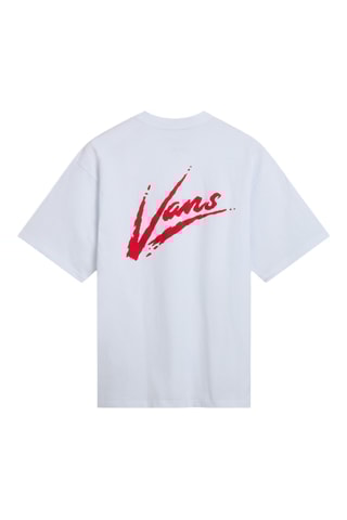 T-shirt Loose Fit Brush Script - Wit