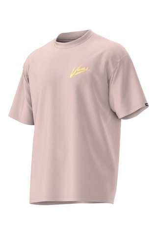 T-shirt Loose Fit Brush Script - Roze