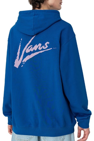 Sweater met Capuchon Brush Script - Kobaltblauw