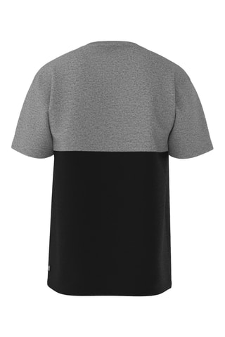 T-shirt Colorblock - Gemêleerd Donkergrijs en Zwart