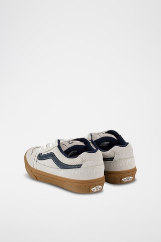 Leren Sneakers Caldrone - Grijs en Nachtblauw