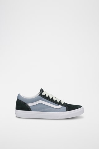 Nubuck Sneakers Old Skool - Donkergroen en Lichtblauw