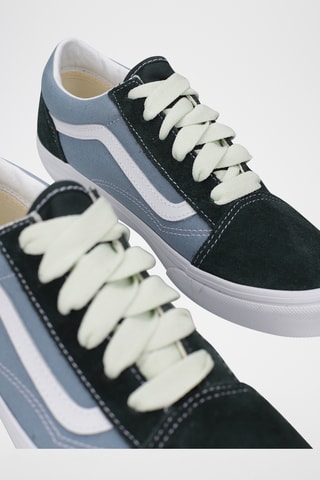 Nubuck Sneakers Old Skool - Donkergroen en Lichtblauw
