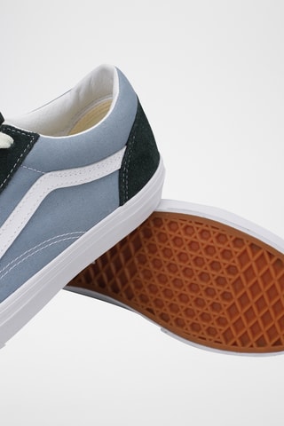 Nubuck Sneakers Old Skool - Donkergroen en Lichtblauw