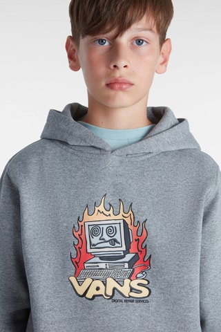 Fleece Sweater Digital Repair PO - Gemêleerd Lichtgrijs