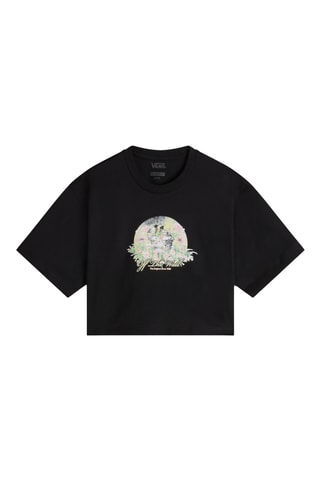 Cropped T-shirt Birdsong - Zwart