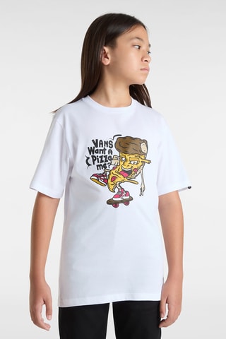 T-shirt Pizza Me - Wit